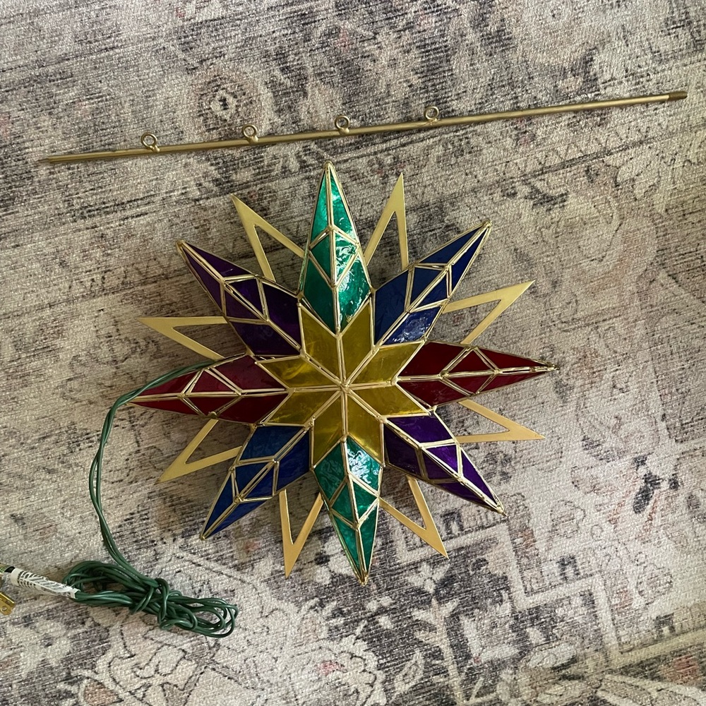 Balsam Hill Stained Glass Tree Topper